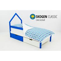 Детская кровать-домик мини «Svogen сине-белый»