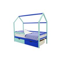 Кровать-домик «Svogen мятно-синий»