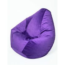 Кресло-мешок "Груша" однотон велюр Фиолетовый