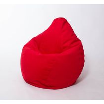 Кресло-мешок "Груша" однотон велюр Красный