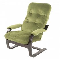 Кресло Онега-2 192 зеленое каркас венге