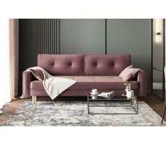 Прямой диван Лестер 3д тик-так серый