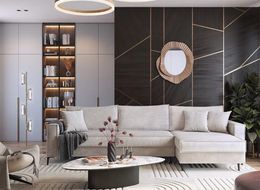 Диван Доминик 3 секции с оттоманкой