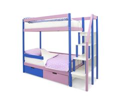 Двухъярусная кровать «Svogen» синий-лаванда