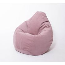 Кресло-мешок "Груша" однотон велюр Пыльная роза
