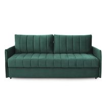 Прямой диван-кровать "Пекин" (вариант 3) еврокнижка зеленый