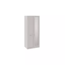 Шкаф для одежды с 1 глухой и 1 зеркальной дверью с опорой Сабрина СМ-307.07.021-01