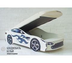 Детская кровать-машина «Бондмобиль белый»