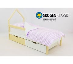 Детская кровать-домик мини «Svogen бежево-белый»