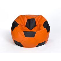 Кресло-мешок "Мяч" экокожа оранжево-черный