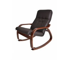 Современное кресло-качалка Сайма 417 экокожа шоколад