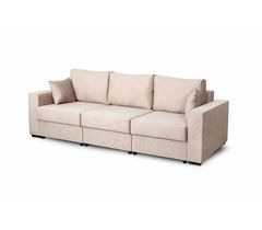 Прямой диван-кровать  "Неаполь-1" (вариант 4) тик-так бежевый