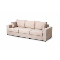 Прямой диван-кровать  "Неаполь-1" (вариант 4) тик-так бежевый