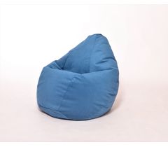 Кресло-мешок "Груша" однотон велюр Синий