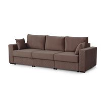 Прямой диван-кровать "Неаполь-1" (вариант 1) тик-так коричневый