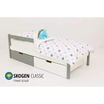Детская кровать «Svogen classic графит-белый»