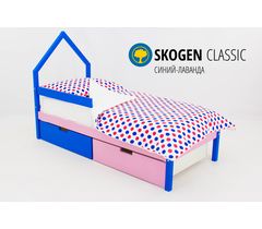 Детская кровать-домик мини «Svogen синий-лаванда»